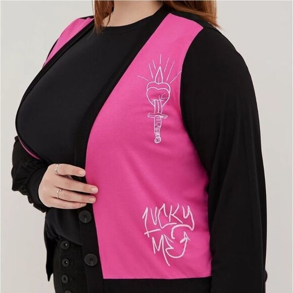 Torrid LOVESICK Cardigan Size 1 - Picture 2 of 8